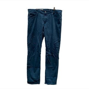 AG Adriano Goldschmeid The Graduate Tailored Leg Dark Teal Trouser Pants 40x35